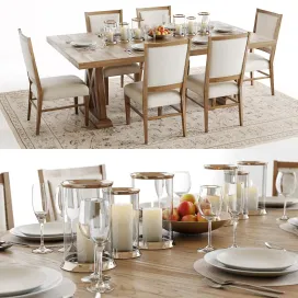 Hooker Geo Trestle Stol Upholstered